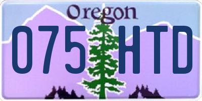OR license plate 075HTD