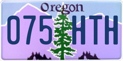 OR license plate 075HTH
