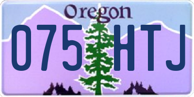 OR license plate 075HTJ