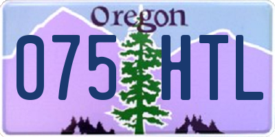 OR license plate 075HTL