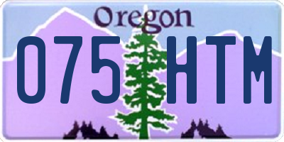 OR license plate 075HTM