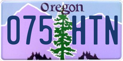 OR license plate 075HTN