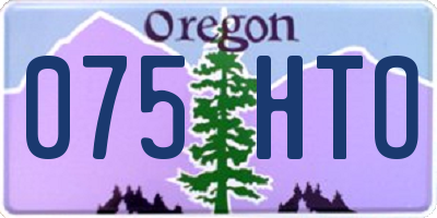 OR license plate 075HTO