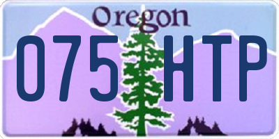 OR license plate 075HTP