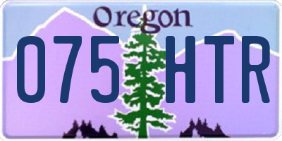 OR license plate 075HTR