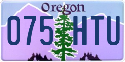 OR license plate 075HTU