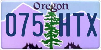 OR license plate 075HTX