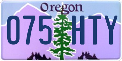 OR license plate 075HTY