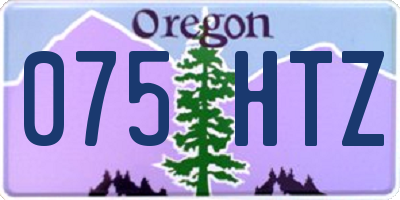 OR license plate 075HTZ