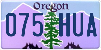 OR license plate 075HUA