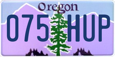 OR license plate 075HUP