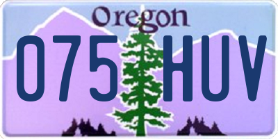 OR license plate 075HUV