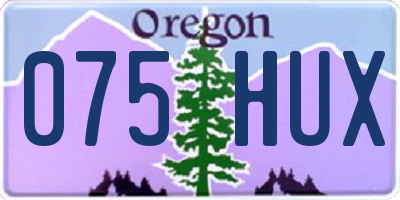 OR license plate 075HUX