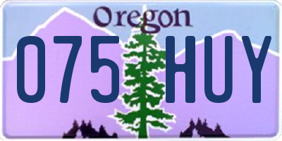 OR license plate 075HUY