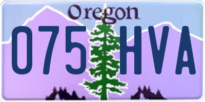 OR license plate 075HVA