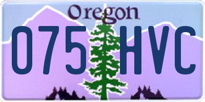 OR license plate 075HVC