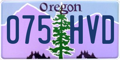 OR license plate 075HVD