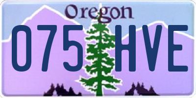 OR license plate 075HVE