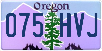 OR license plate 075HVJ