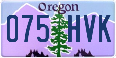 OR license plate 075HVK