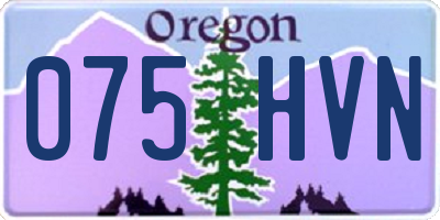 OR license plate 075HVN