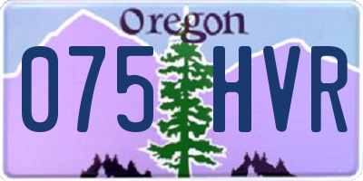 OR license plate 075HVR