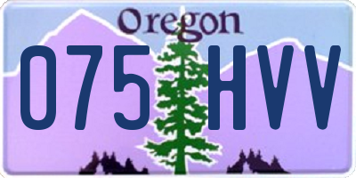OR license plate 075HVV