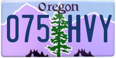 OR license plate 075HVY