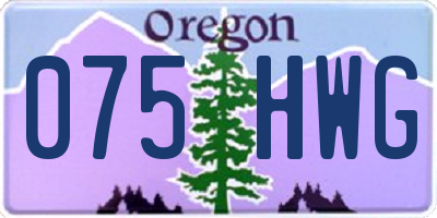 OR license plate 075HWG