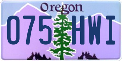 OR license plate 075HWI