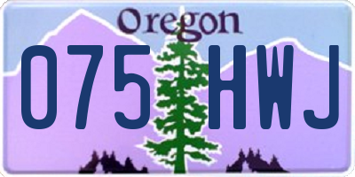 OR license plate 075HWJ