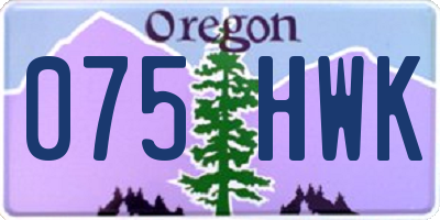 OR license plate 075HWK