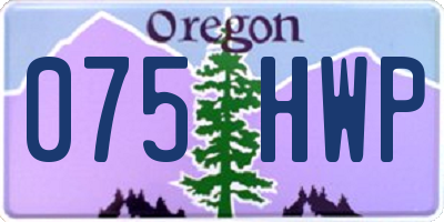 OR license plate 075HWP