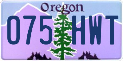 OR license plate 075HWT