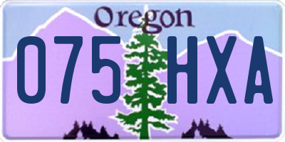 OR license plate 075HXA