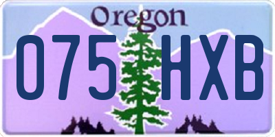 OR license plate 075HXB