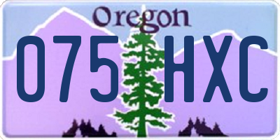 OR license plate 075HXC