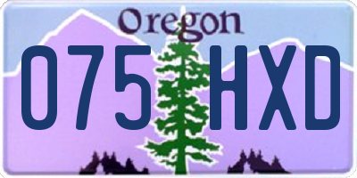 OR license plate 075HXD