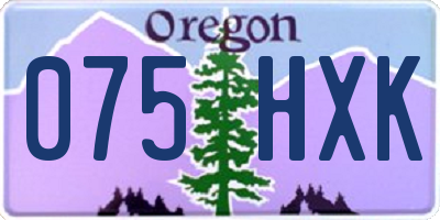 OR license plate 075HXK