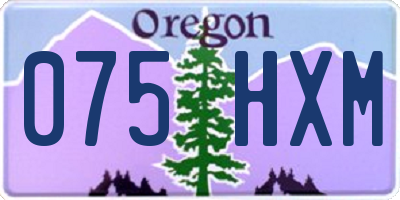 OR license plate 075HXM