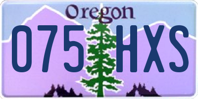 OR license plate 075HXS