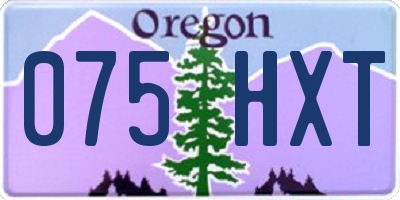 OR license plate 075HXT