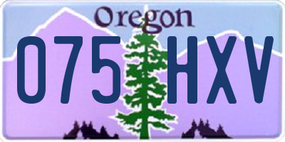 OR license plate 075HXV