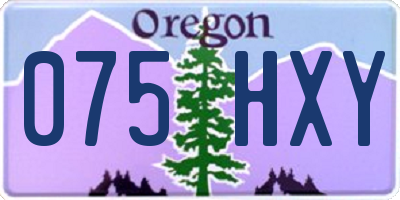 OR license plate 075HXY