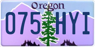 OR license plate 075HYI