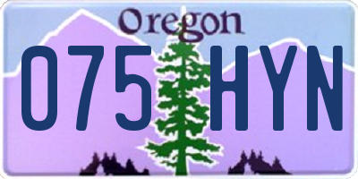 OR license plate 075HYN