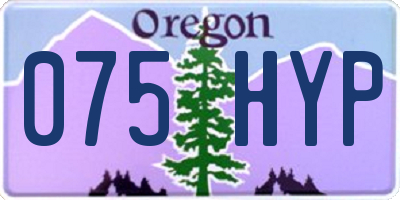 OR license plate 075HYP