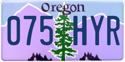OR license plate 075HYR