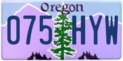 OR license plate 075HYW