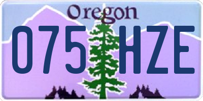 OR license plate 075HZE